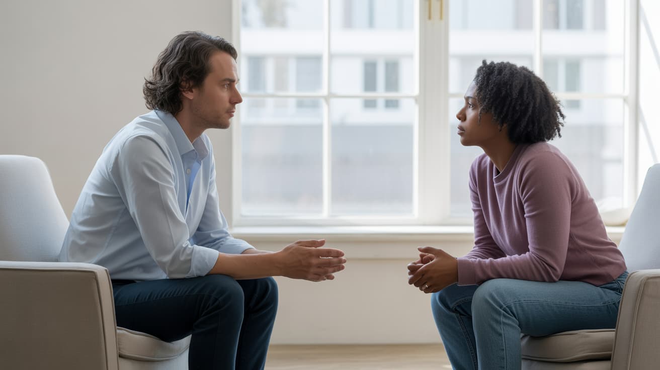 Professional therapist in modern office setting