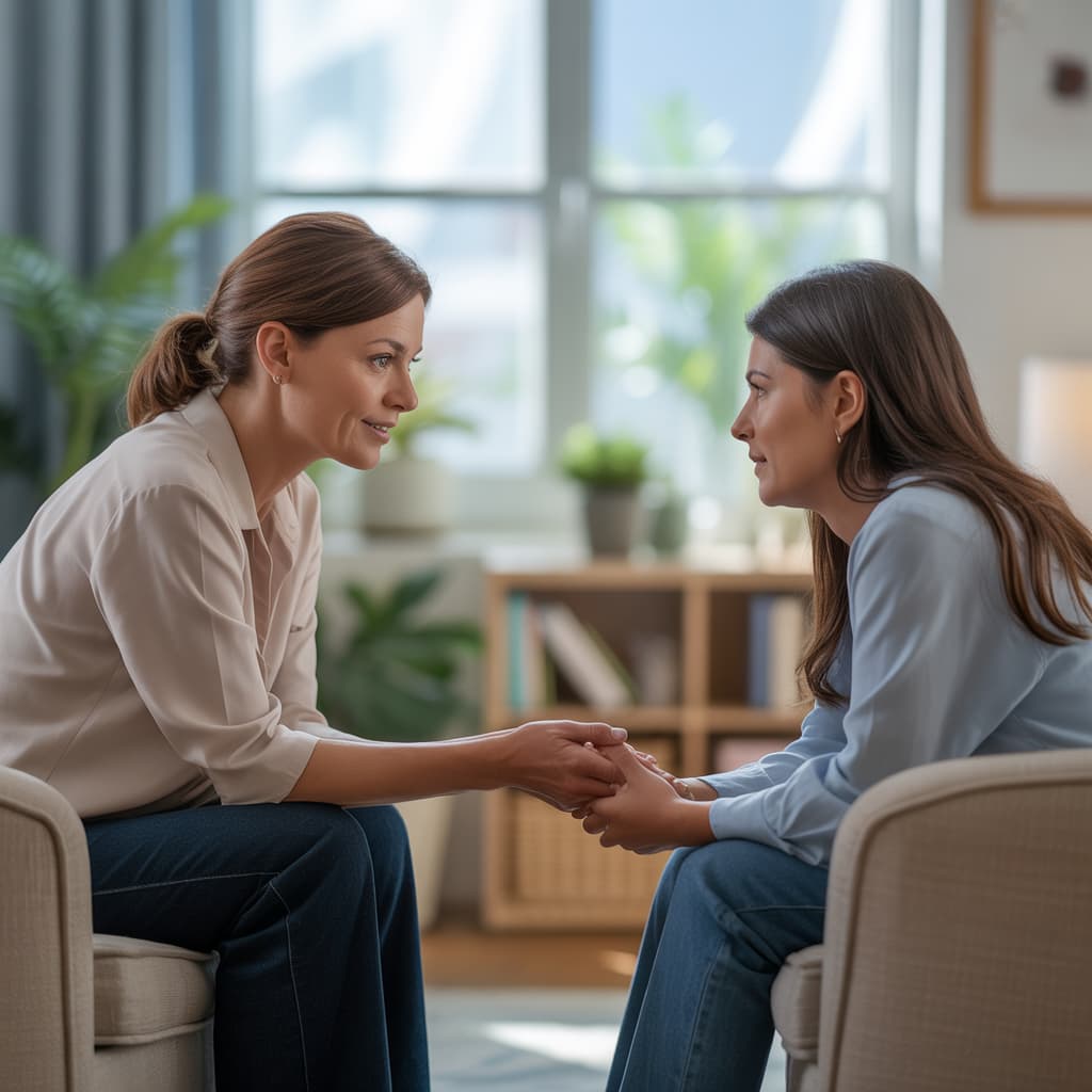 "Therapist providing compassionate mental health therapy at Trinity Bridge in Fort Worth, TX for emotional well-being."